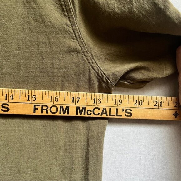 Sundance Harper Button Front Lyocell Midi Dress Olive Green Sz XS - Picture 10 of 11